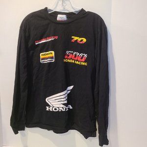 Honda Racing x Forever 21 Men's Long Sleeve T-Shirt Black • Small Preowned